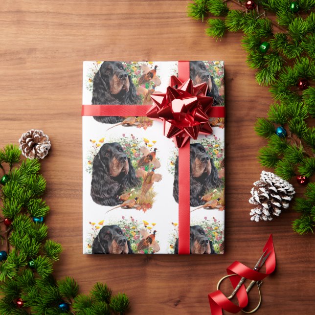 Gordon Setter  Wrapping Paper (Holiday Gift)