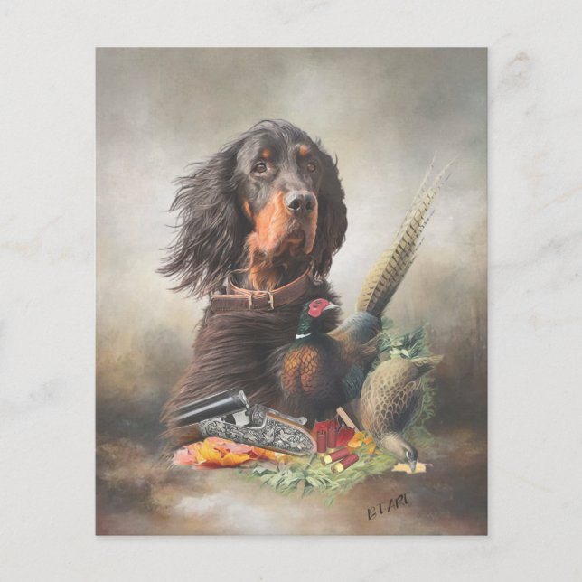 Gordon Setters , Passion for Birds , Art Flyer (Front)