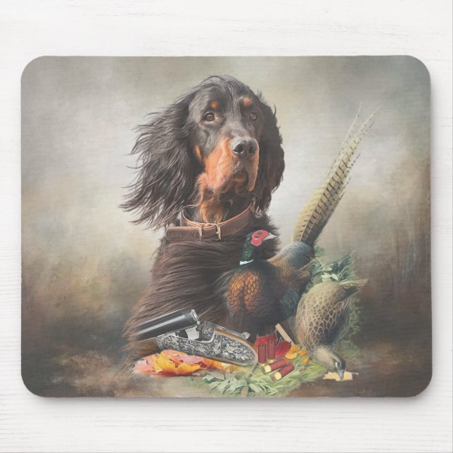 Gordon Setters , Passion for Birds , Art Mouse Pad (Front)