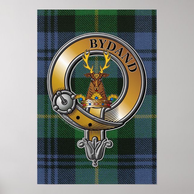 Gordon Tartan & Badge Poster (Front)