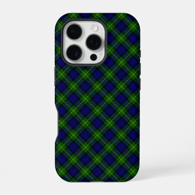 Gordon tartan blue green plaid iPhone case (Back)
