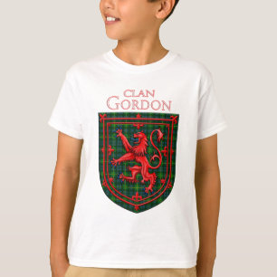 Gordon Tartan Scottish Plaid Lion Rampant T-Shirt