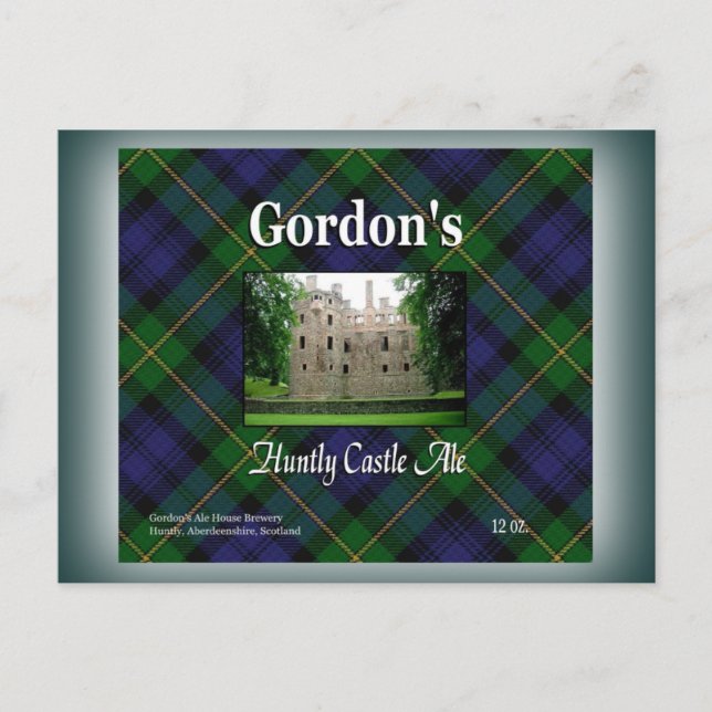 Gordon's Huntly Castle Ale Postcard (Front)