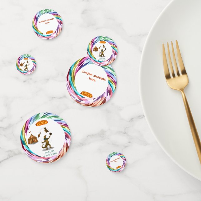 Gordy, goanna juggler confetti (Group)