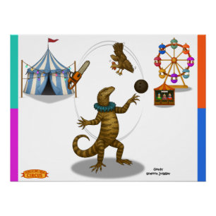 Gordy, goanna juggler poster