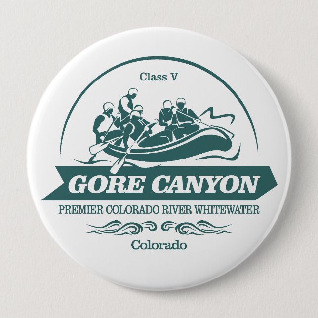 Gore Canyon (rafting 2) 4 Inch Round Button (Front)