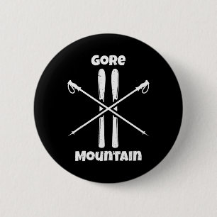 Gore Mountain Adirondacks Ski Skis Skiing Skier Do 2 Inch Round Button