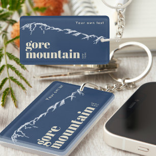 Gore Mountain New York scribbled landscape Keychain