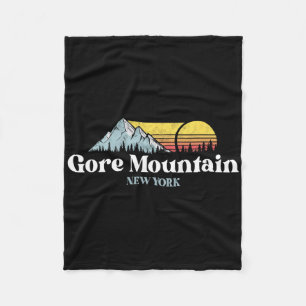 Gore Mountain, New York, Snow Ski Snowboard Skiing Fleece Blanket
