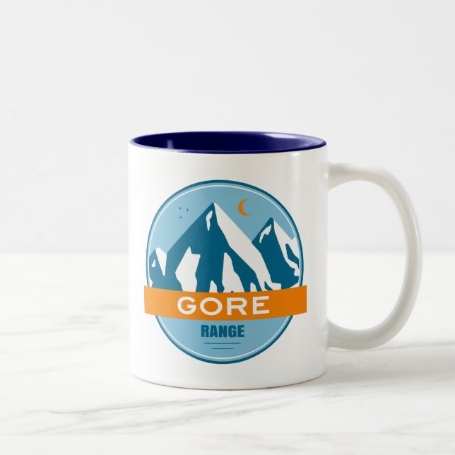 Gore Mountain Range Colorado Two-Tone Coffee Mug (Right)