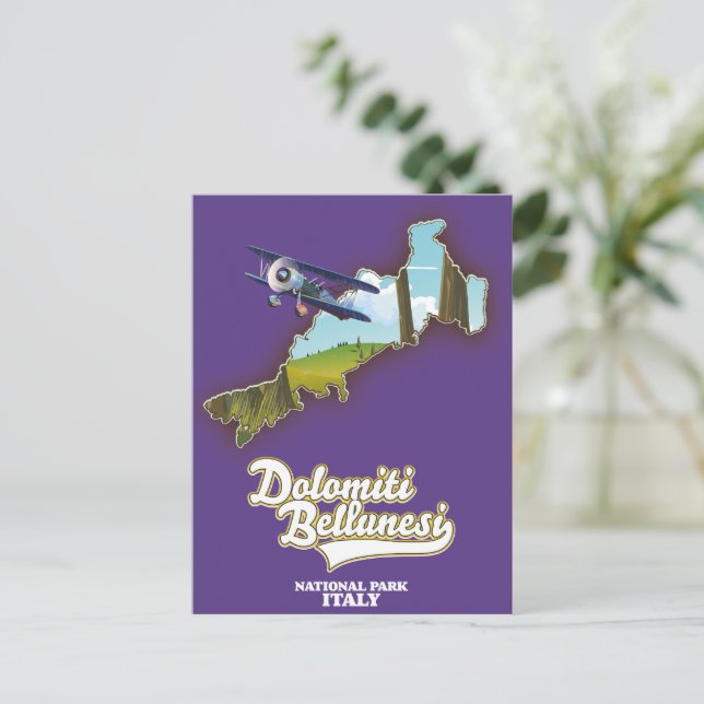 Goreme national park Turkey Map Postcard (Standing Front)