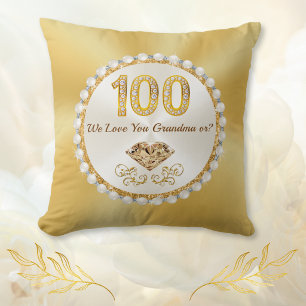 Gorgeous, 100th Birthday Pillow, 100th Birthday Throw Pillow