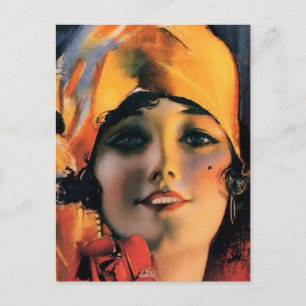 Gorgeous 1920's Flapper Postcard