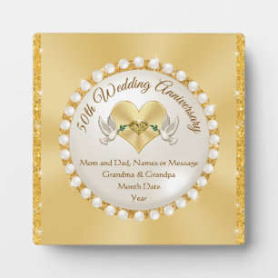 Gorgeous 50th Anniversary Plaque Personalized