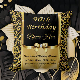 Gorgeous 90th Birthday Gifts for Mother, Gramma Throw Pillow
