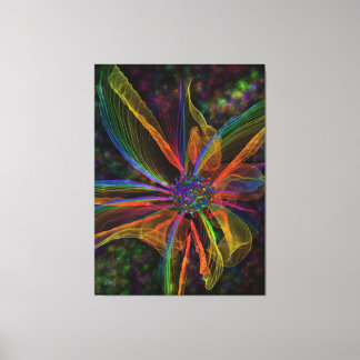 Gorgeous Abstract Flower Wrapped Canvas