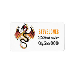 Gorgeous address labels dragon