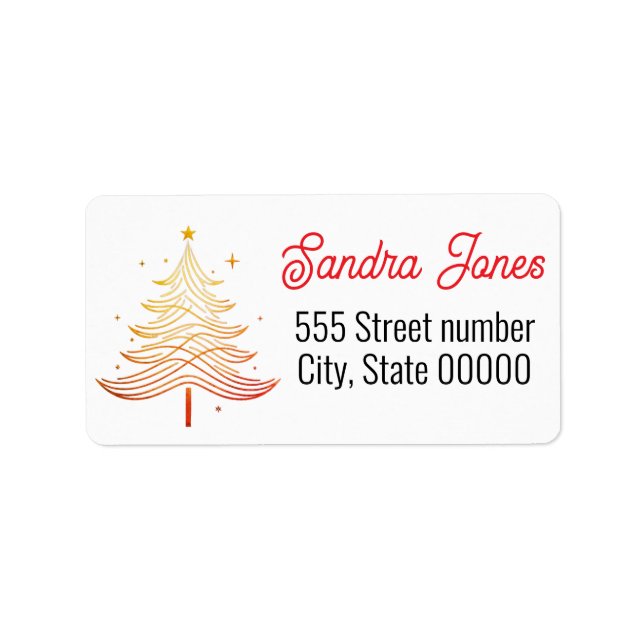 Gorgeous address labels holiday (Front)