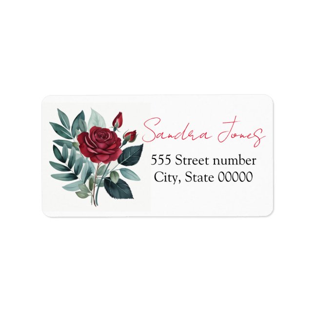 Gorgeous address labels rose (Front)