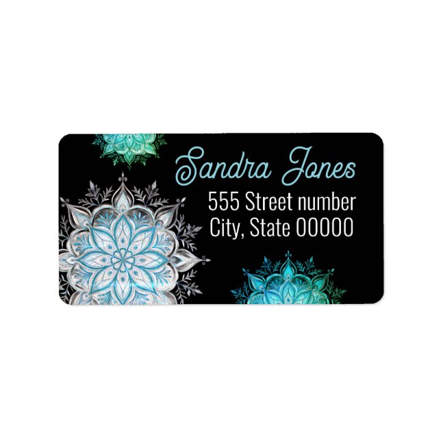 Gorgeous address labels snowflake (Front)