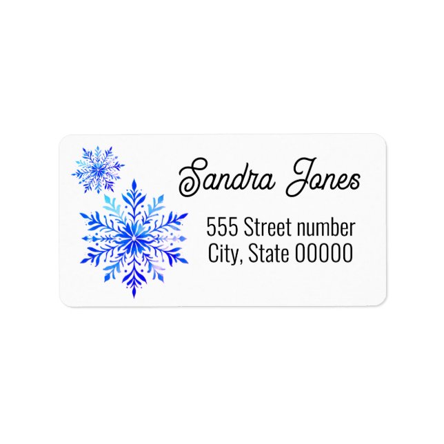 Gorgeous address labels snowflake (Front)