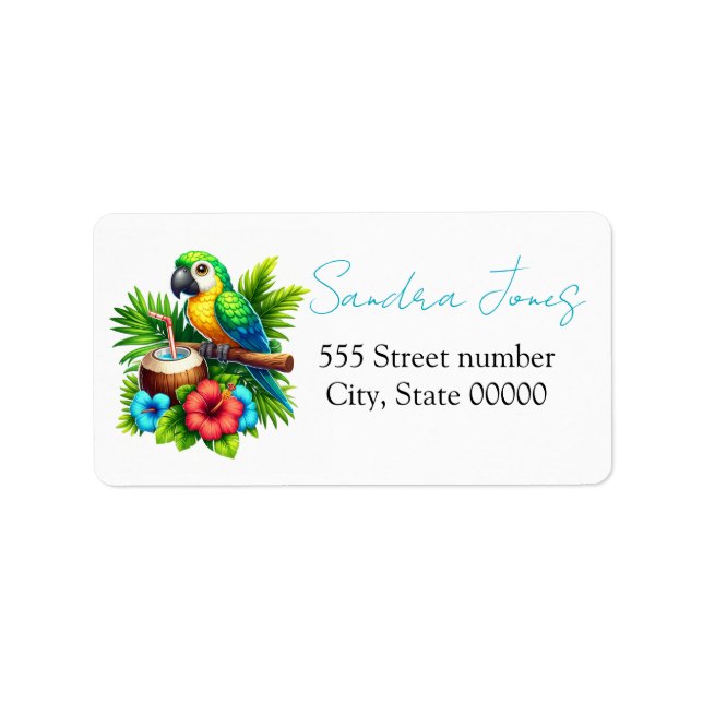 Gorgeous address labels tropical (Front)