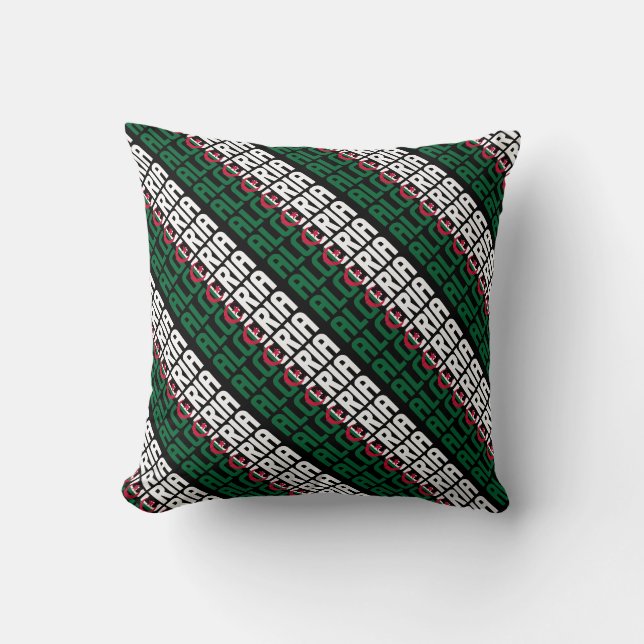 Gorgeous Algeria National Flag Throw Pillow (Front)