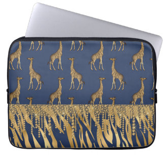 Gorgeous Animal Print Giraffe Bling Tiger Chic Laptop Sleeve