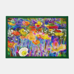 Gorgeous Art Colourful Poppies Doormat