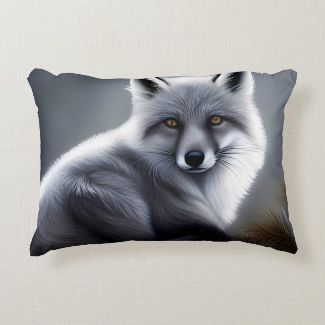 Gorgeous Artic Fox  Accent Pillow (Front)