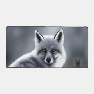 Gorgeous Artic Fox  Desk Mat