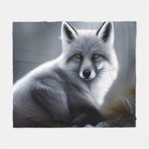 Gorgeous Artic Fox Fleece Blanket