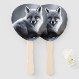 Gorgeous Artic Fox  Hand Fan