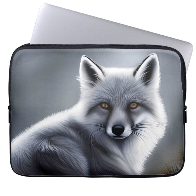 Gorgeous Artic Fox  Laptop Sleeve (Front)