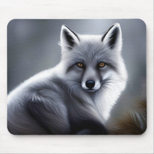 Gorgeous Artic Fox Mouse Pad