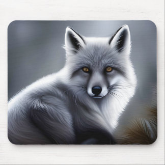 Gorgeous Artic Fox Mouse Pad
