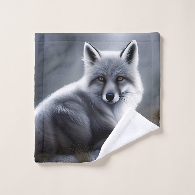 Gorgeous Artic Fox  Wash Cloth (Wash Cloth)