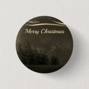 Gorgeous, Beautiful Sparkly Christmas  1 Inch Round Button