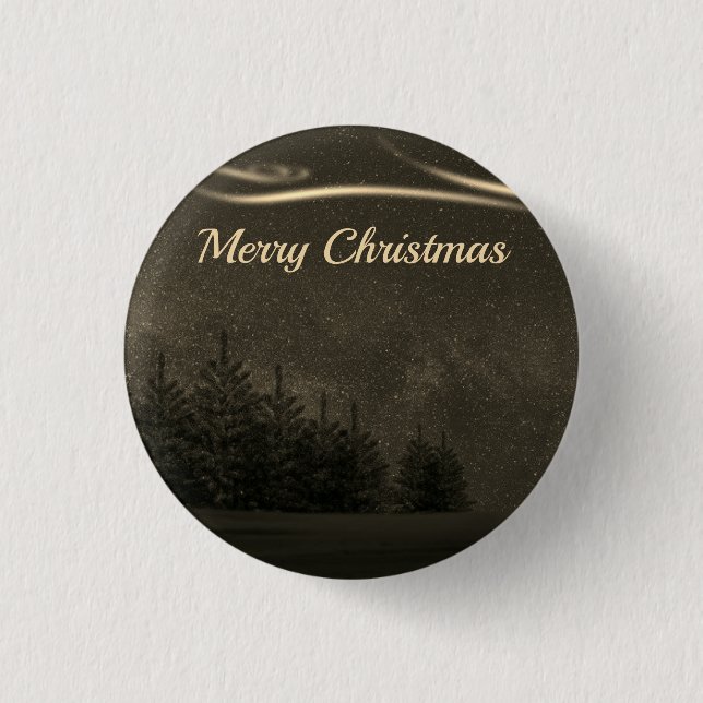 Gorgeous, Beautiful Sparkly Christmas  1 Inch Round Button (Front)