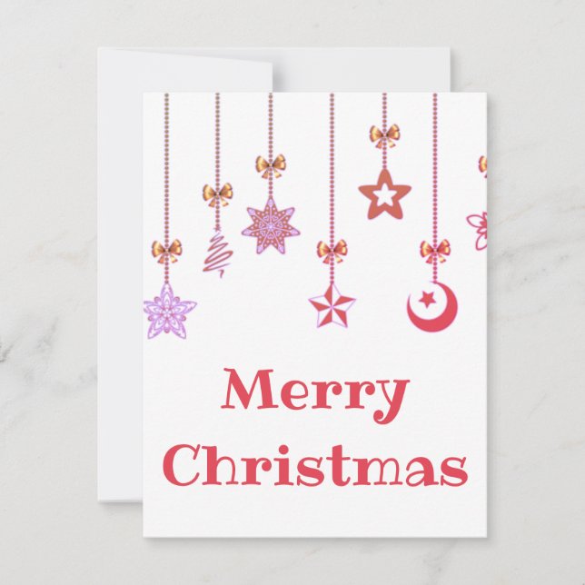 Gorgeous, Beautiful Sparkly Christmas Pink Balls  Holiday Card (Front)