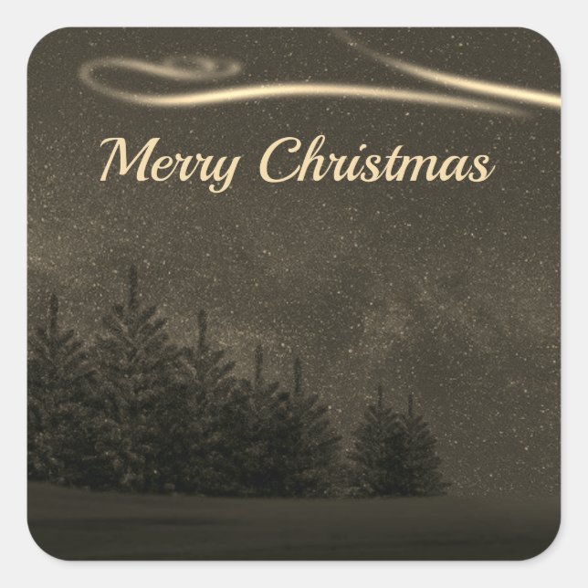 Gorgeous, Beautiful Sparkly Christmas  Square Sticker (Front)