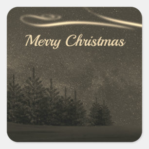 Gorgeous, Beautiful Sparkly Christmas Square Sticker