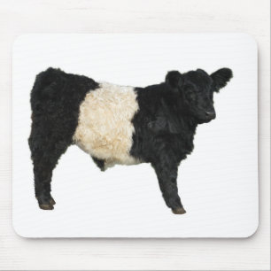 Gorgeous Belted Galloway Steer Cutout Mouse Pad