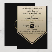 Gorgeous Black & Gold Shine Classy Wedding