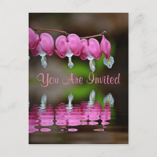 Gorgeous Bleeding Heart Invitation Postcard