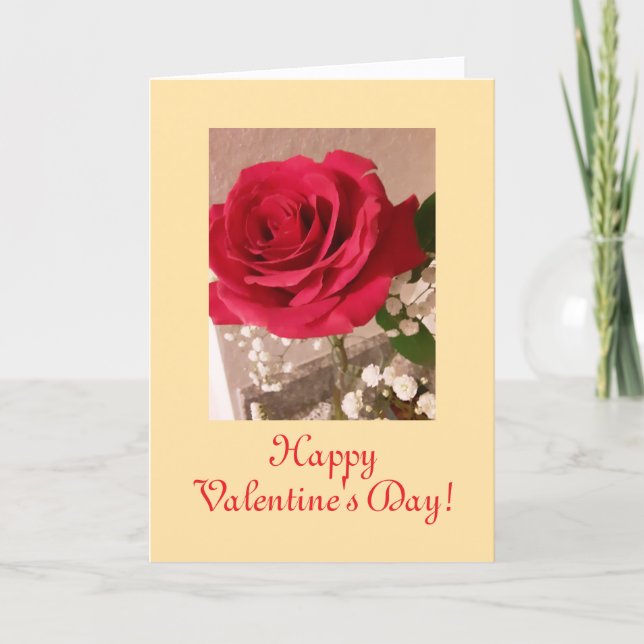 Gorgeous Bloom Roses, Valentine's Card (Front)