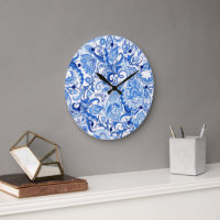 Gorgeous Blue White Floral Paisley Art Pattern