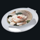 Gorgeous Blush Beige Oil Rose Bridal Shower Compact Mirror<br><div class="desc">Gorgeous Blush Beige Oil Rose Bridal Shower Round Paper Mirror! You can find this product in one of my collections! With love to you!</div>