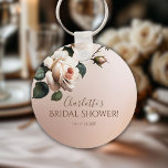 Gorgeous Blush Beige Oil Rose Bridal Shower Keychain<br><div class="desc">Gorgeous Blush Beige Oil Rose Bridal Shower keychain!</div>