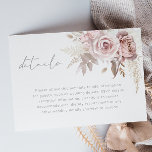 Gorgeous Blush Floral Wedding Details Enclosure Card<br><div class="desc">Gorgeous Blush Floral Wedding Details Enclosure Card

See matching collection in Niche & Nest Store</div>